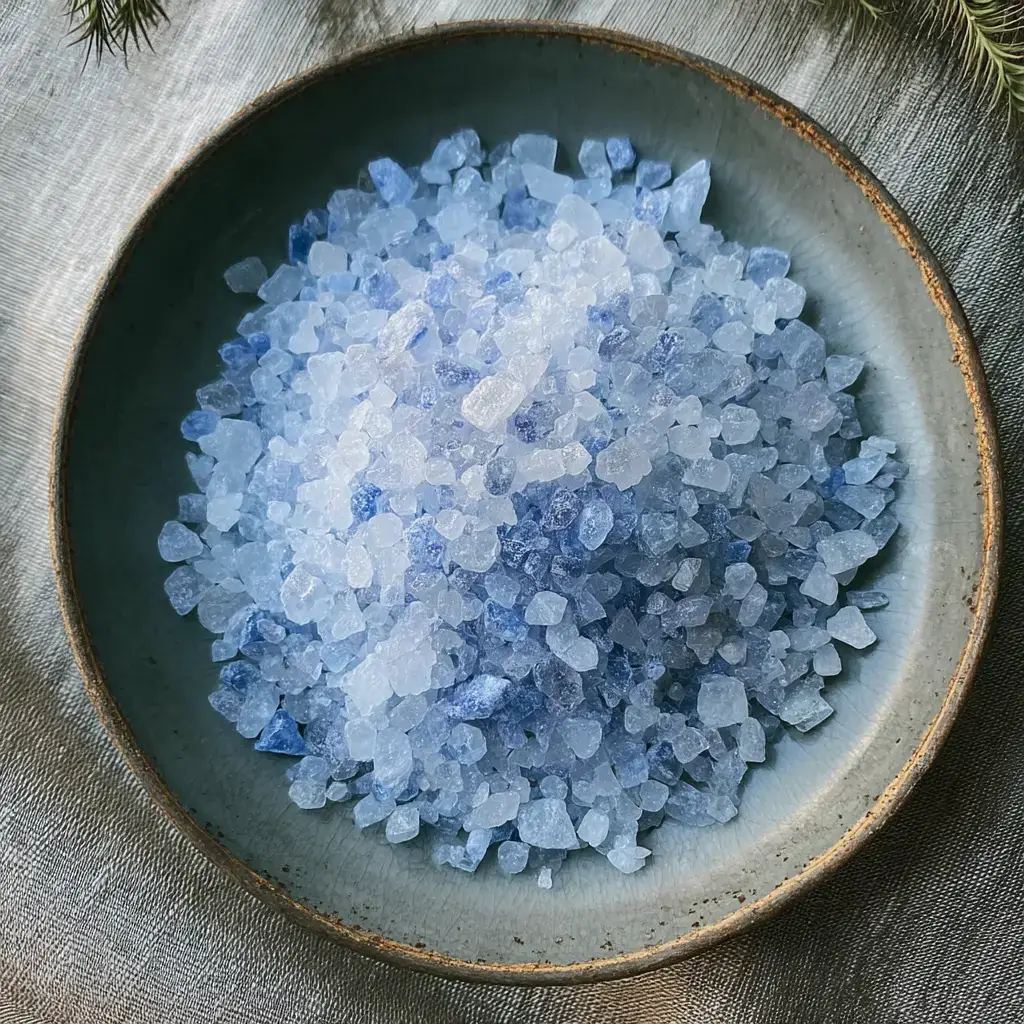 raw-blue-halite-salt Raw blue halite salt used in the blue salt trick recipe