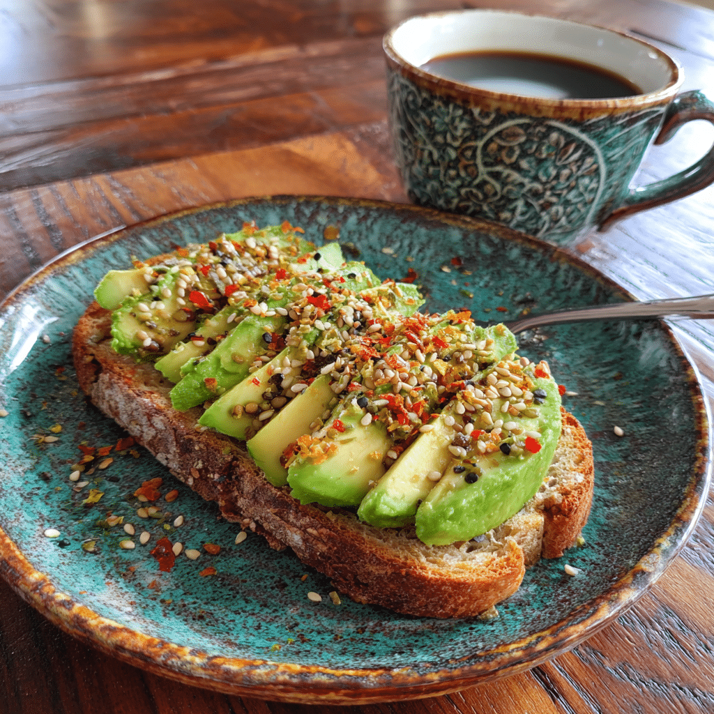 avocado toast with gluten-free egg-free bread