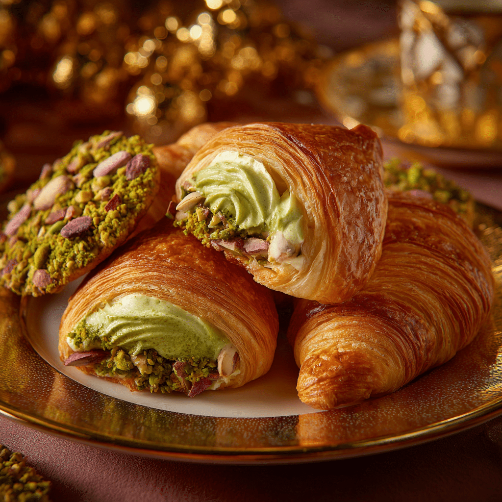 Desserts made with Dubai pistachio cream