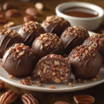 The Best Pecan Pie Balls Recipe (No-Bake, Easy & Irresistible) 2 saskdev 98455 A plate of pecan pie balls is arranged beautifu 0485535f e319 47c2 bac4 6911b7bc80a0 1