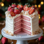 saskdev 98455 A tall elegant strawberry coconut cake with thr 476850d2 e9c6 4c84 9033 40b31c7bd9cd 0