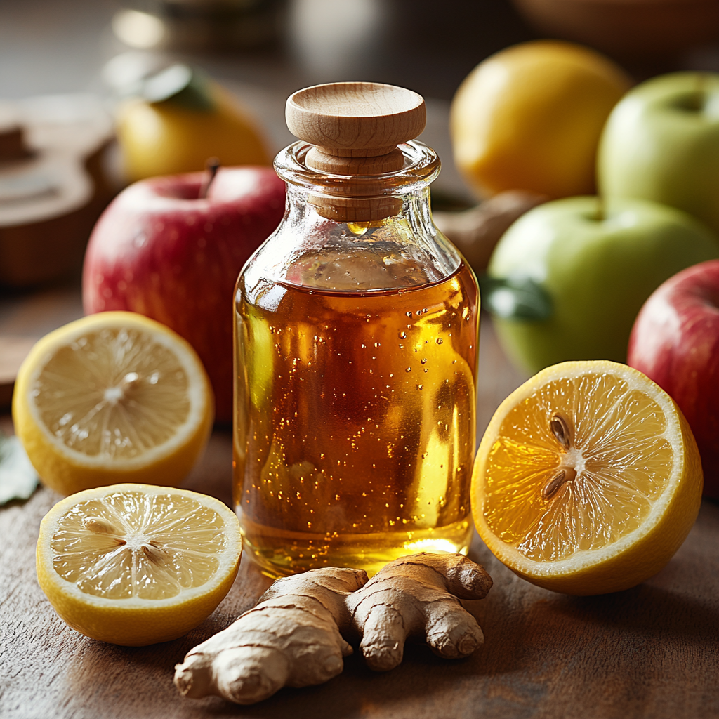 Apple Cider Vinegar Tonic – The Ultimate Guide for Health & Weight Loss 5 saskdev 98455 Close up realistic photo of fresh red and green b76751e9 54dd 4912 b9c9 7d9328021c93 0