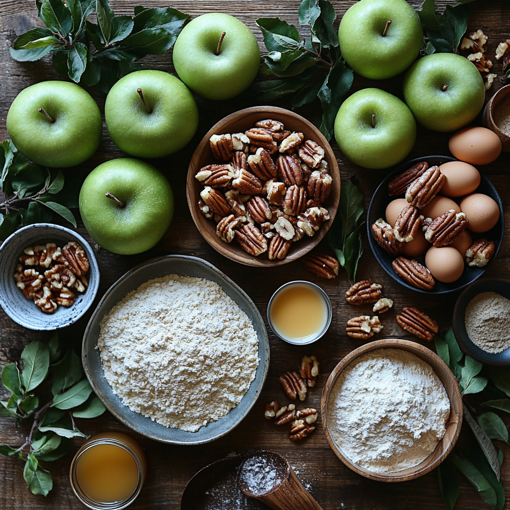 saskdev 98455 Overhead flat lay of ingredients for apple peca e5c7d570 d90e 4669 9ee0 ec4197eb9437 1