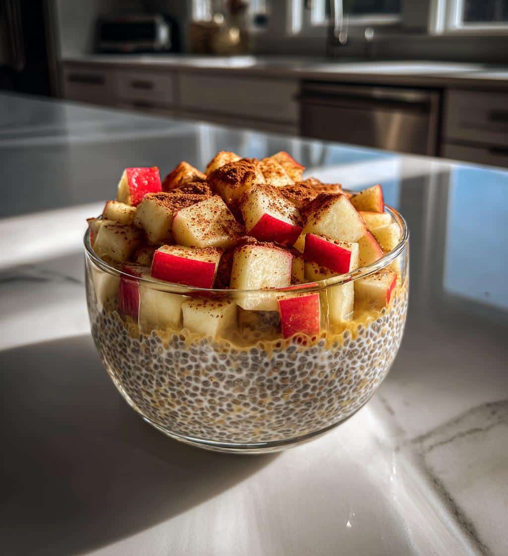 Apple pie chia seed pudding - detail 1