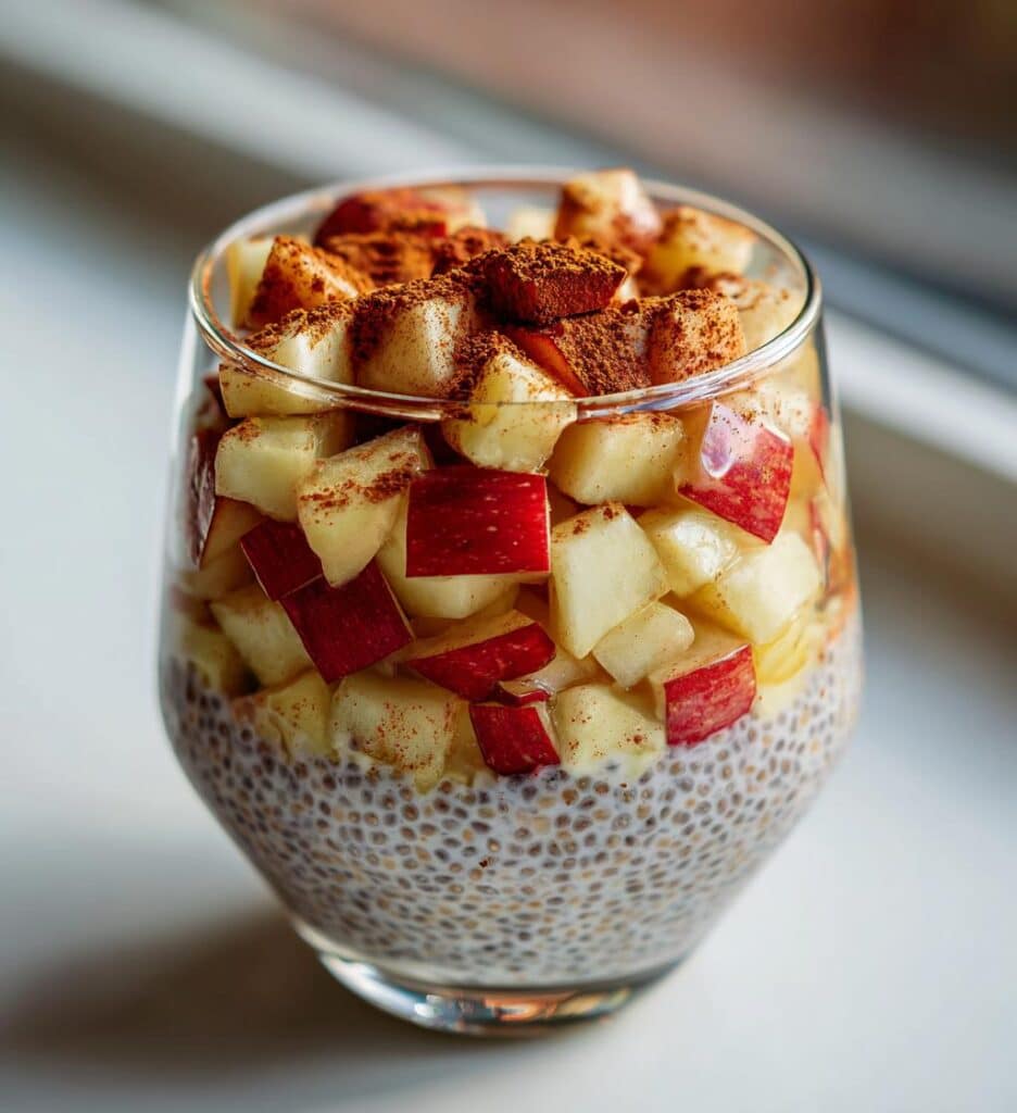 Apple pie chia seed pudding
