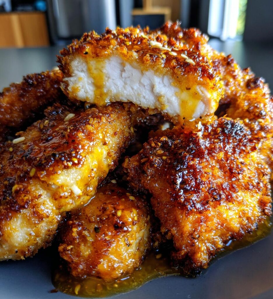 Baked Crunchy Hot Honey Chicken