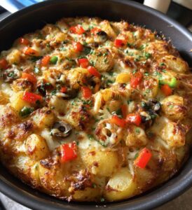 Crispy smashed potatoes Pizza