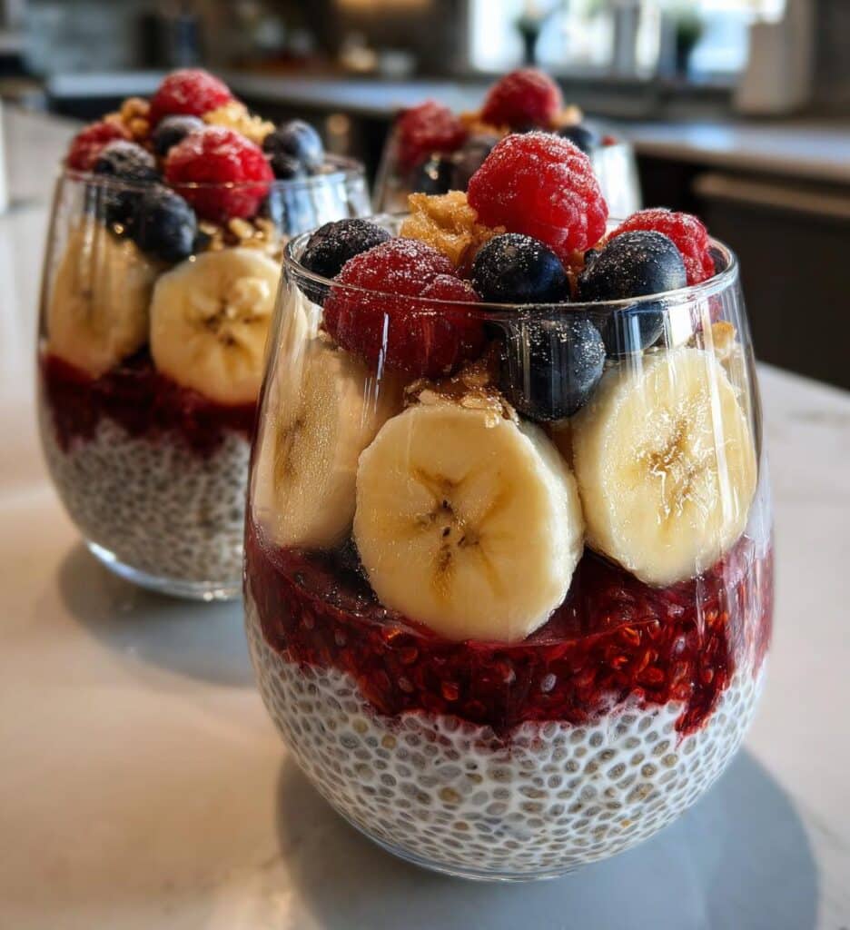 Layered Oat Milk Chia Pudding