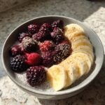 Overnight Chia Seed Pudding with Blackberries and Bananas