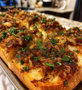 Roasted Onion Garlic Bread