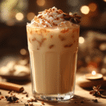saskdev 98455 A tall clear glass of iced chai latte showing t 4ec9cddf c473 4f27 b6ef cf0eb7d601f1 1