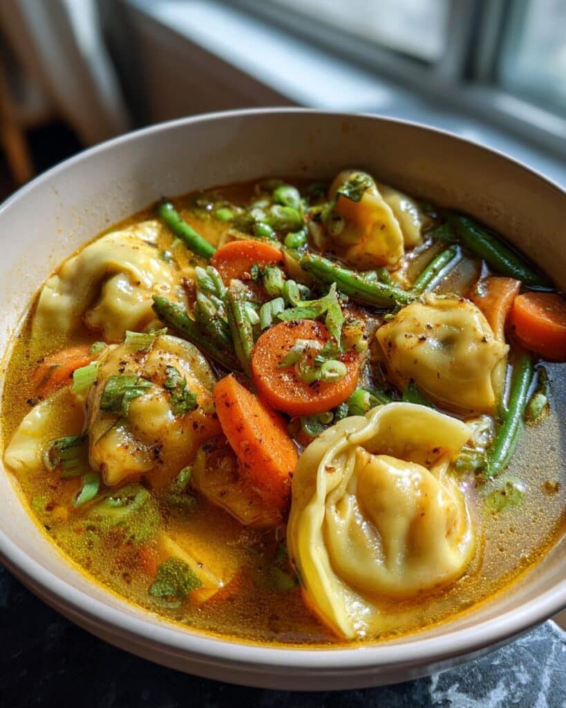 Easy Curry Dumpling Soup