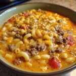 One Pot Macaroni Cheeseburger Soup Recipe